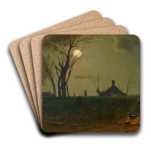 Moonlight in Virginia by George Inness Art Drink Coaster set