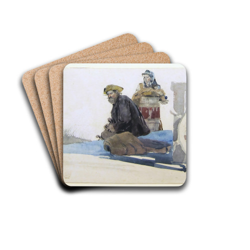 Deck Passengers by Winslow Homer Drink Coasters - set of 4 Deck Passengers by Winslow Homer Drink Coasters - set of 4