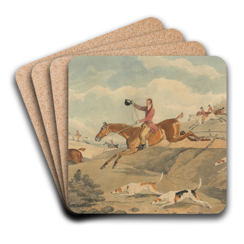 Foxhunting: Full Cry by Edwin Cooper Art Drink Coaster set Foxhunting: Full Cry by Edwin Cooper Art Drink Coaster set
