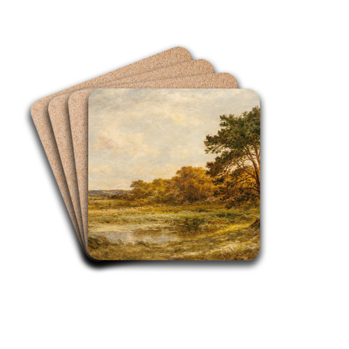 A reedy pool by Benjamin Williams Leader Drink Coasters - set of 4 A reedy pool by Benjamin Williams Leader Drink Coasters - set of 4