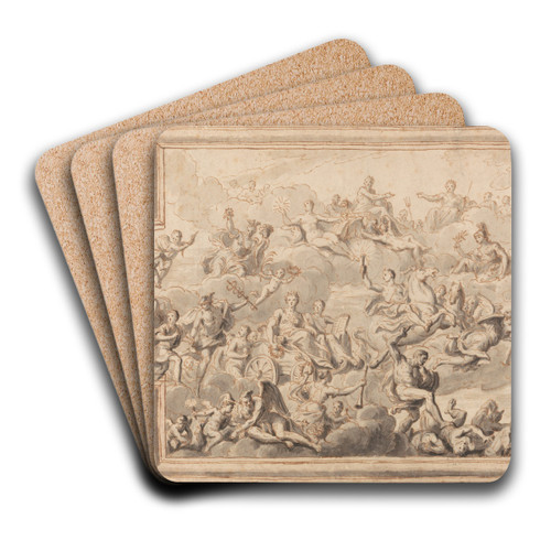Design for a Ceiling by Sir James Thornhill Art Drink Coaster set Design for a Ceiling by Sir James Thornhill Art Drink Coaster set