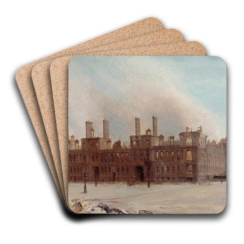 L'Htel de Ville aprs l'incendie de 1871 by Frans Moormans Art Drink Coaster set L'Htel de Ville aprs l'incendie de 1871 by Frans Moormans Art Drink Coaster set