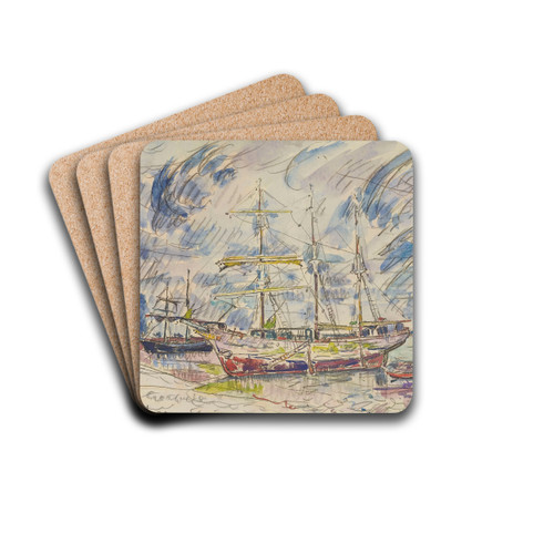 Cancale by Paul Signac Drink Coasters - set of 4 Cancale by Paul Signac Drink Coasters - set of 4