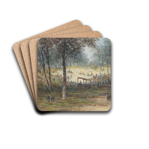 Openlucht Bijeenkomst by Johannes Pieter van Wisselingh Drink Coasters - set of 4