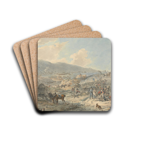 A British Encampment by Dirk Langendijk Drink Coasters - set of 4