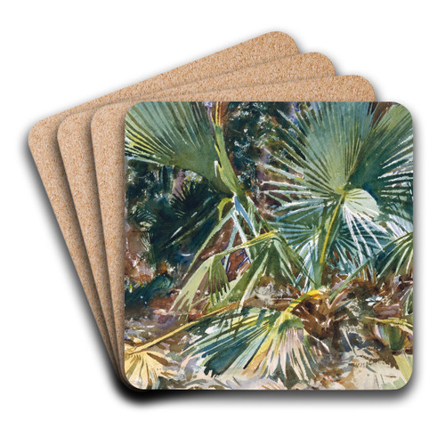 Palmettos by John Singer Sargent Art Drink Coaster set