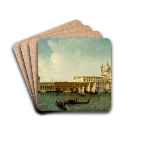 View of the Dogana and Santa Maria della Salute by Michele Marieschi Drink Coasters - set of 4