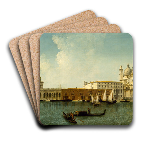 View of the Dogana and Santa Maria della Salute by Michele Marieschi Art Drink Coaster set