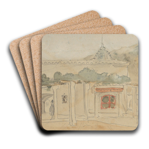 Figure in a Doorway by Eugne Delacroix Art Drink Coaster set