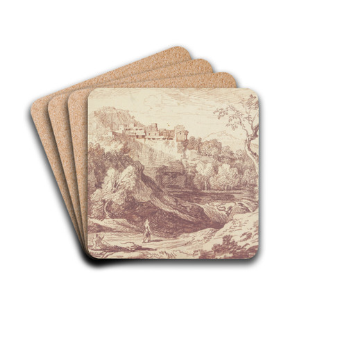 Classical landscape by Gaspard Dughet Drink Coasters - set of 4