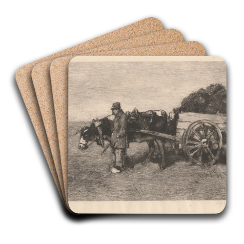 The Leaf Cart by David Young Cameron Art Drink Coaster set
