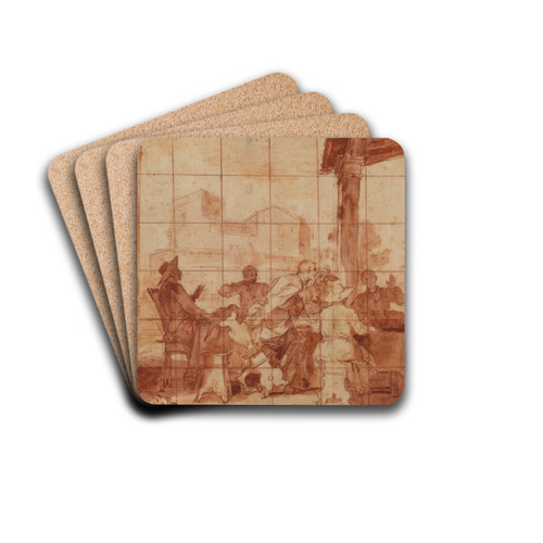 Wine Jest by Baldassarre Franceschini Drink Coasters - set of 4