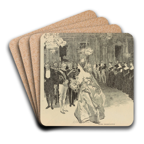 After presentation by Charles Dana Gibson Art Drink Coaster set