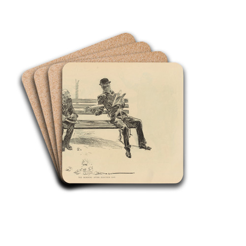 The morning after election day by Charles Dana Gibson Drink Coasters - set of 4