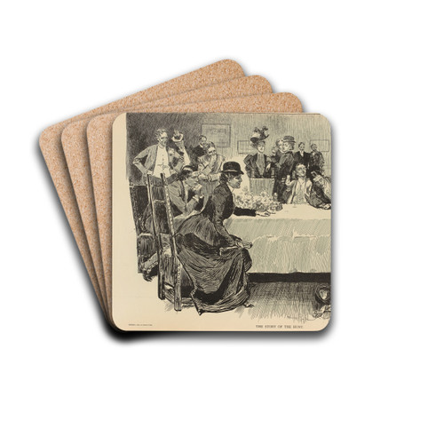 The story of the hunt by Charles Dana Gibson Drink Coasters - set of 4