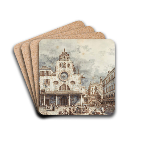 Campo San Giacomo Di Rialto, Venice by Canaletto Drink Coasters - set of 4