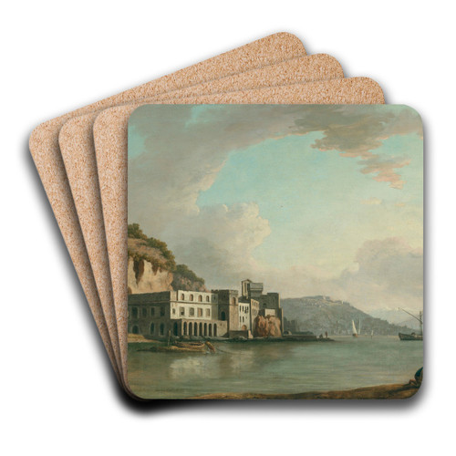 The Bay of Naples with Santa Maria degli Angeli by William Marlow Art Drink Coaster set