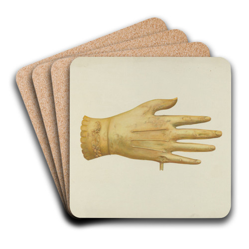 Metal Weather Vane - Glove by Harriette Gale Art Drink Coaster set