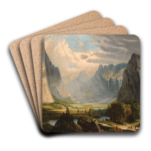 Valley Landscape by School Of Thomas Hill Art Drink Coaster set