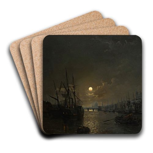 Port Of London by Henry Pether Art Drink Coaster set