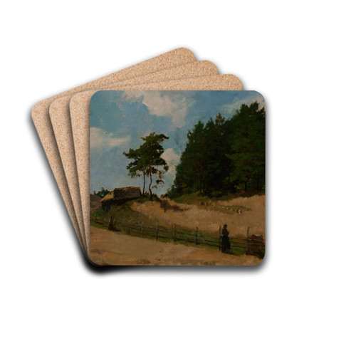 Landscape by Kazimierz Alchimowicz Drink Coasters - set of 4