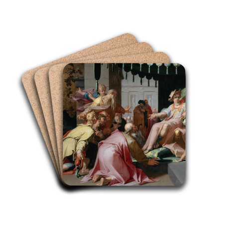 Joseph and his Brothers by Abraham Bloemaert Drink Coasters - set of 4