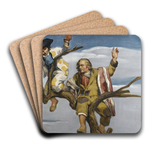 Robando Manzanas (Scrumping Apples) by Jos Mara Sert Art Drink Coaster set