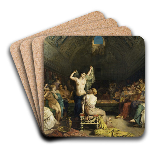 Tepidarium by Thodore Chassriau Art Drink Coaster set