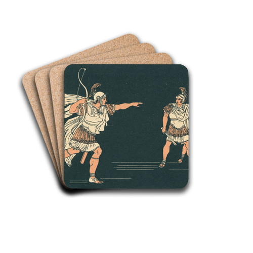 Nisus and Euryalus by Bartolomeo Pinelli Drink Coasters - set of 4
