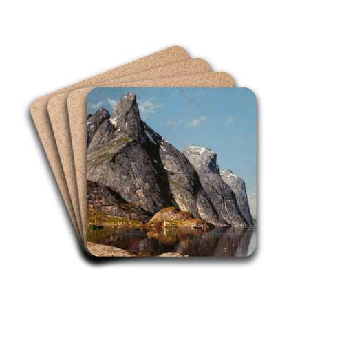 A Norwegian Fjord by Adelsteen Normann Drink Coasters - set of 4
