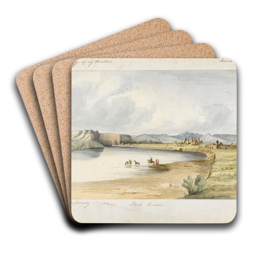 FortBenton by John Mix Stanley Art Drink Coaster set