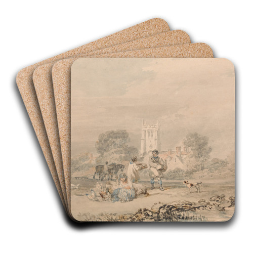 Autumn Sowing of the Grain by Joseph Mallord William Turner Art Drink Coaster set