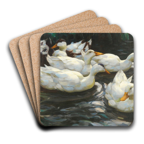 Sechs Enten im Wasser, by Alexander Koester Art Drink Coaster set
