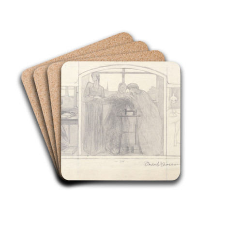 Study for 'Homage to Mother' by Umberto Boccioni Drink Coasters - set of 4 Study for 'Homage to Mother' by Umberto Boccioni Drink Coasters - set of 4