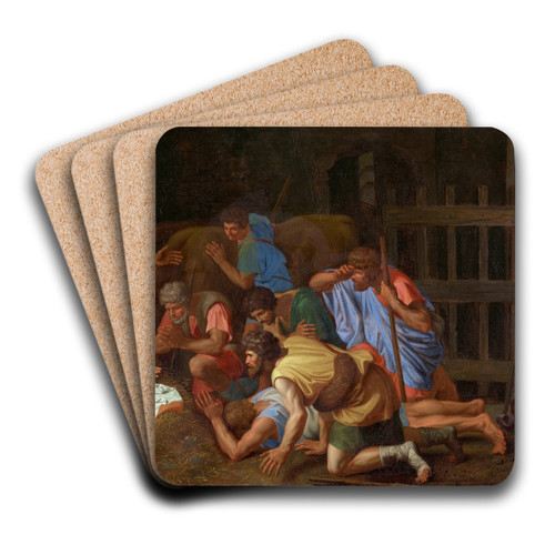 The Adoration of theShepherds by Nicolas Poussin Art Drink Coaster set