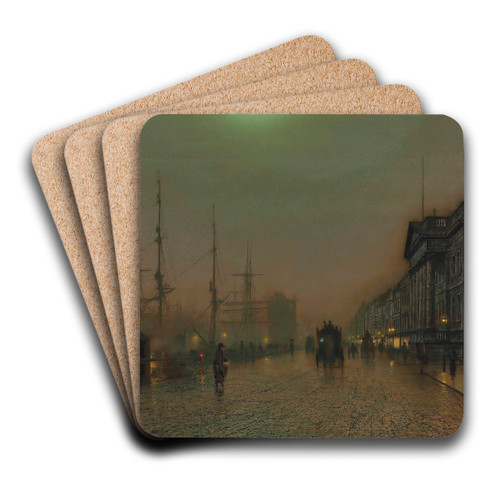 Reekie, Glasgow by John Atkinson Grimshaw Art Drink Coaster set