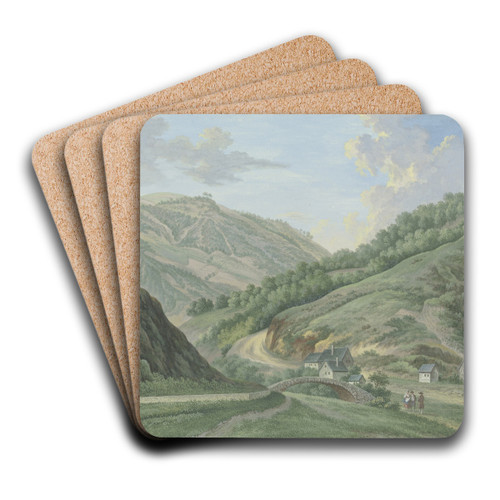 Wiesental bei einer Brcke mit einer Husergruppe by Karl Franz Kraul Art Drink Coaster set Wiesental bei einer Brcke mit einer Husergruppe by Karl Franz Kraul Art Drink Coaster set