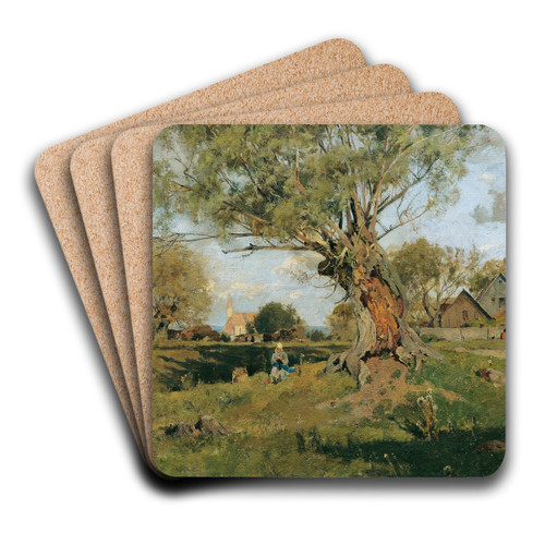 Motiv bei Lichtenwrth by Eduard Zetsche Art Drink Coaster set