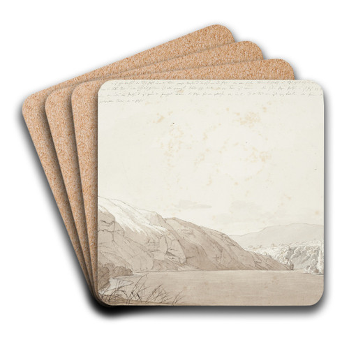 Parti fra Rhone by Johan Ludvig Lund Art Drink Coaster set