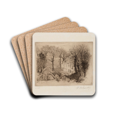 Maison de pcheurs by Henri Delavalle Drink Coasters - set of 4 Maison de pcheurs by Henri Delavalle Drink Coasters - set of 4