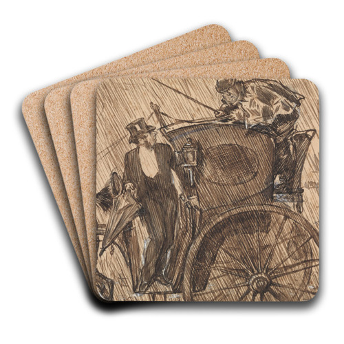 Arcades Ambe by Charles Samuel Keene Art Drink Coaster set
