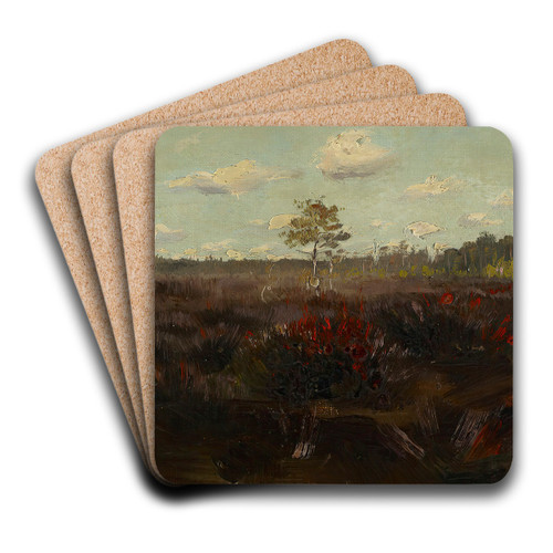 Bog in Lapland by Torsten Wasastjerna Art Drink Coaster set Bog in Lapland by Torsten Wasastjerna Art Drink Coaster set