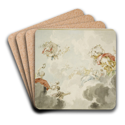 Flora and Zephyr by Jacob de Wit Art Drink Coaster set