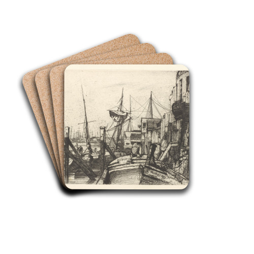 Limehouse by James Abbott McNeill Whistler Drink Coasters - set of 4