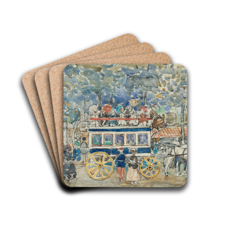 The Paris Omnibus by Maurice Prendergast Drink Coasters - set of 4