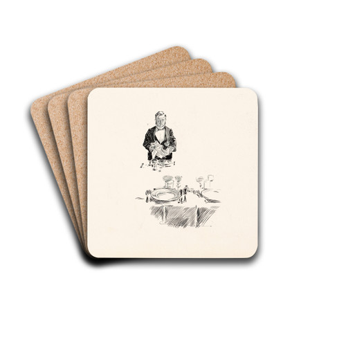 Untitled by Charles Dana Gibson Drink Coasters - set of 4