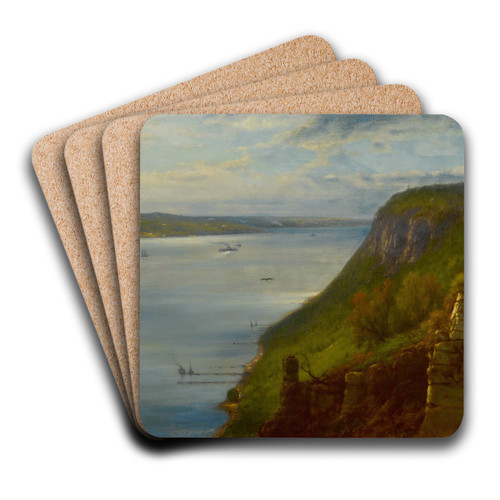 Palisades on the Hudson by George Inness Art Drink Coaster set