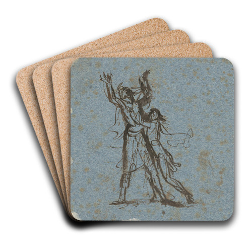 Study for 'Jephthah's Daughter' by Benjamin West Art Drink Coaster set Study for 'Jephthah's Daughter' by Benjamin West Art Drink Coaster set