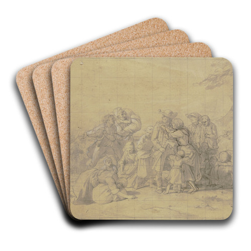 Excited group by Jakob Becker Art Drink Coaster set
