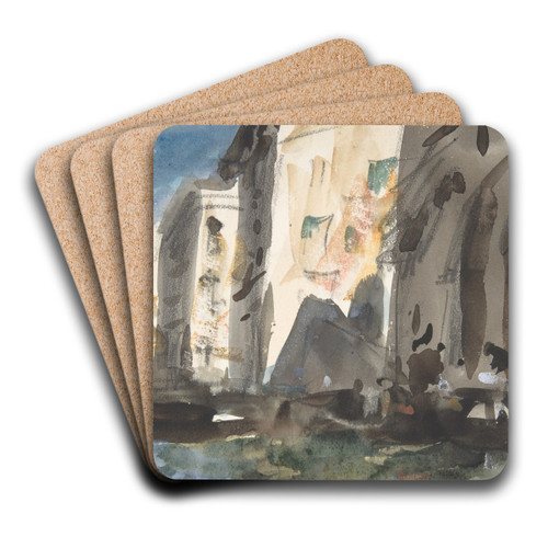 Bridge on the Grand Canal, Venice by Hercules Brabazon Brabazon Art Drink Coaster set Bridge on the Grand Canal, Venice by Hercules Brabazon Brabazon Art Drink Coaster set